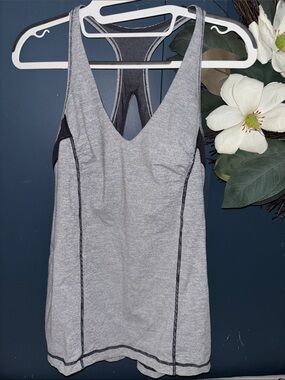 Lululemon Striped Grey Racerback Tank